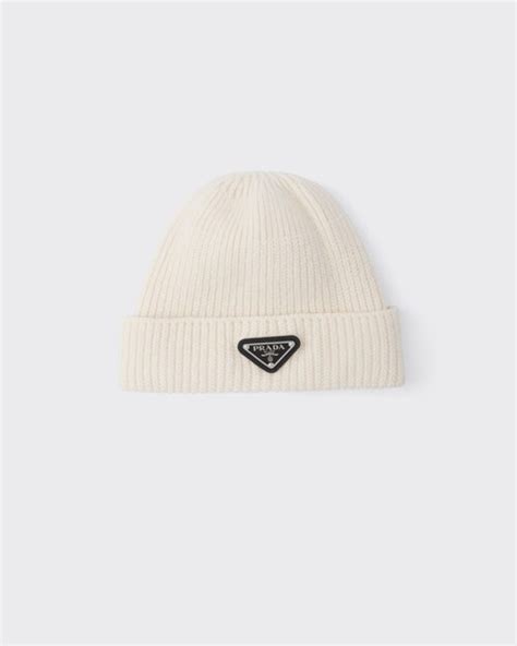 prada beanie hat and scarf|Prada beanie white and pink.